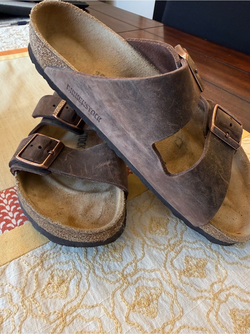 Birkenstock Arizona | Habana Oiled Leather with Copper Buckles - Size 39 - Picture 2 of 7